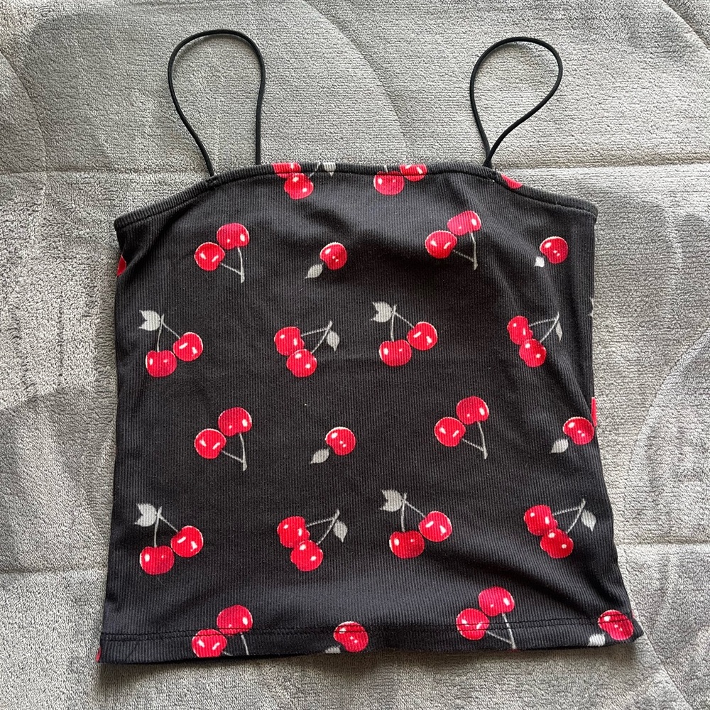 S Faded Rose cherry cropped tank